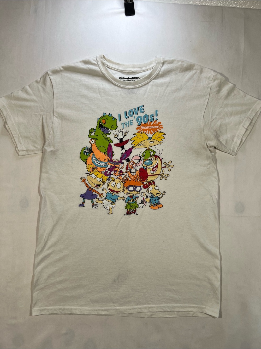 Vintage Style Nickelodeon 90s Toons T Shirt White M Graphic Crewneck Retro